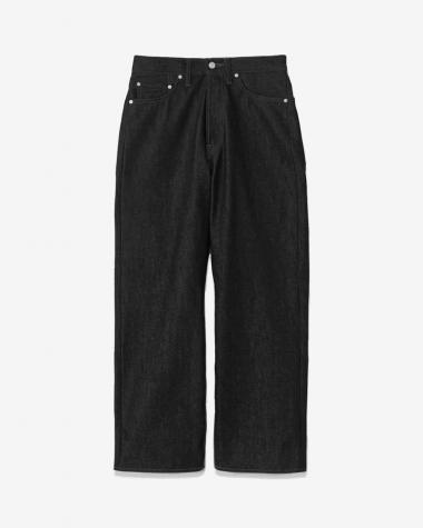 Graphpaper (MEN) / Selvage Denim Five Pocket Wide Straight Pants / BLACK WASHED
