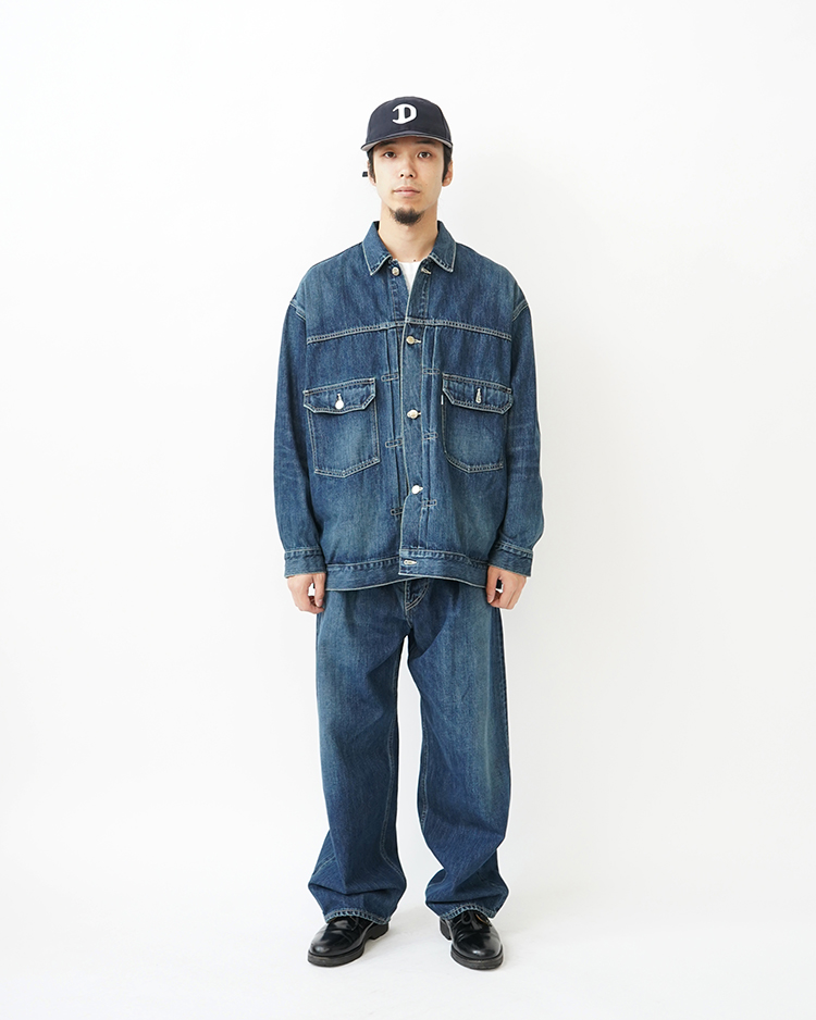 Selvage Denim Two Tuck Pants / INDIGO DARK FADE | Graphpaper
