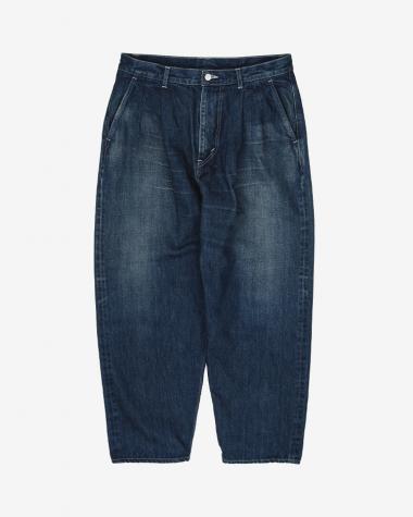  / Selvage Denim Two Tuck Pants / INDIGO DARK FADE