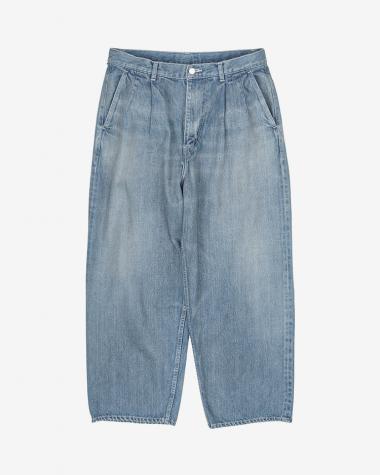  / Selvage Denim Two Tuck Pants / INDIGO LIGHT FADE