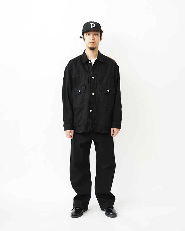【ヒムカシ】ブラックヘンプジャケット DENHAM×NANGA/デンハム×ナンガ/NGDH FIRE RESISTANT LINER