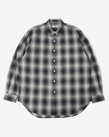  / OMBRE CHECK REGULAR COLLAR L/S SHIRT / GRAY