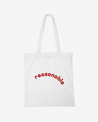  / reasonable TOTE BAG / WHITE