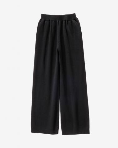  / Mercerized Fine Wool Knit Pants / BLACK