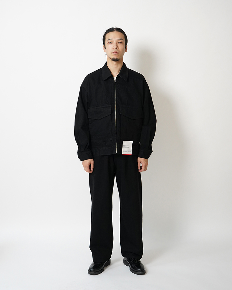 Selvage Denim Zip Jacket / BLACK WASHED | Graphpaper (MEN