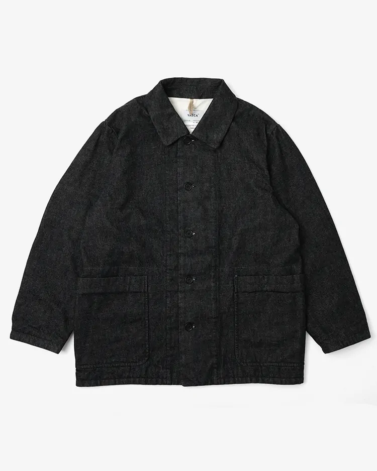 YAECA (MEN) / DENIM COVERALL JACKET / BLACK