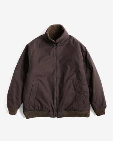 YAECA (MEN) / STAND COLLAR ZIP BLOUZON / BROWN