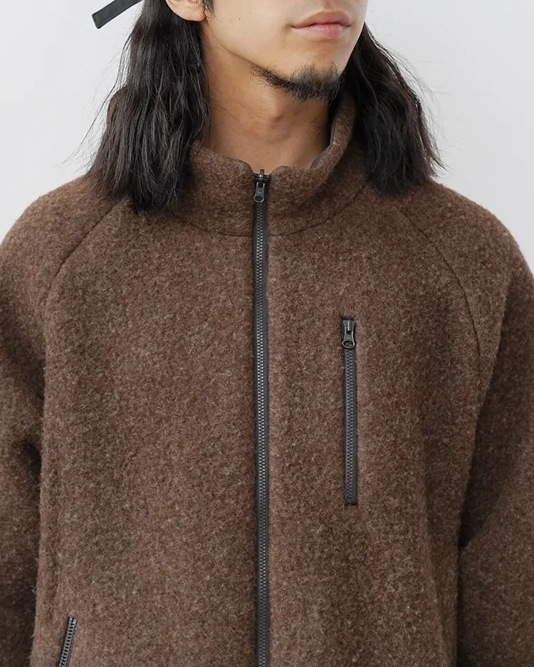 STAND COLLAR ZIP BLOUZON / BROWN | YAECA (MEN)(ヤエカ) | OUTER STAND COLLAR ZIP BLOUZON / BROWN | YAECA (MEN)(ヤエカ) | OUTER