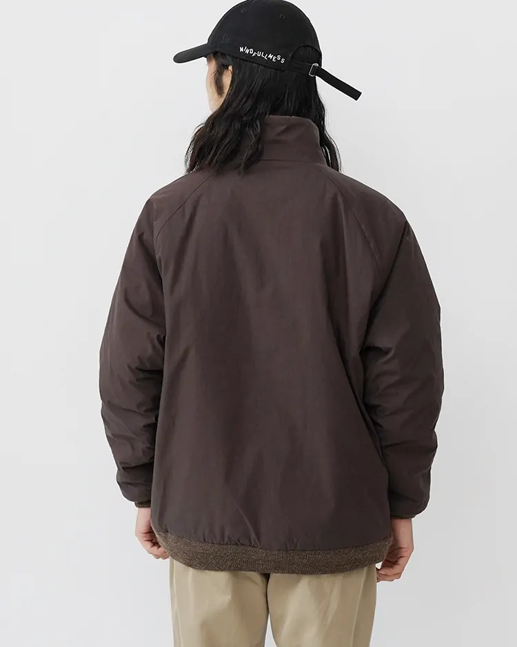 STAND COLLAR ZIP BLOUZON / BROWN | YAECA (MEN)(ヤエカ) | OUTER STAND COLLAR ZIP BLOUZON / BROWN | YAECA (MEN)(ヤエカ) | OUTER