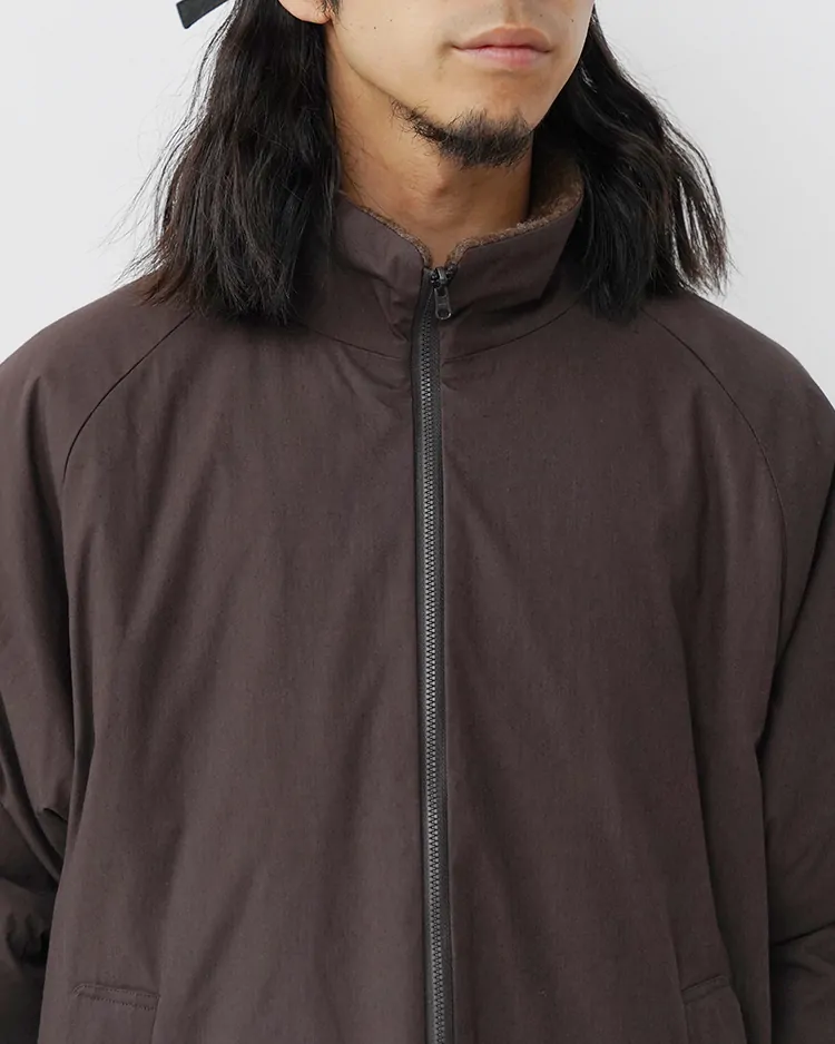 STAND COLLAR ZIP BLOUZON / BROWN | YAECA (MEN)(ヤエカ) | OUTER STAND COLLAR ZIP BLOUZON / BROWN | YAECA (MEN)(ヤエカ) | OUTER