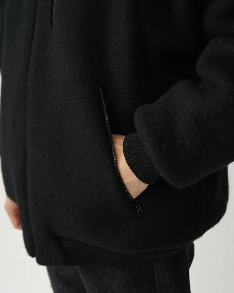 STAND COLLAR ZIP BLOUZON / BLACK | YAECA (MEN)(ヤエカ) | OUTER