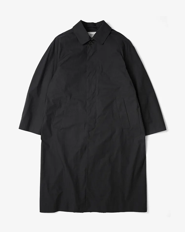 YAECA (MEN) / SOUTIEN COLLAR COAT - LONG / BLACK