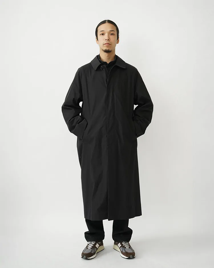 YAECA (MEN) / SOUTIEN COLLAR COAT - LONG / BLACK