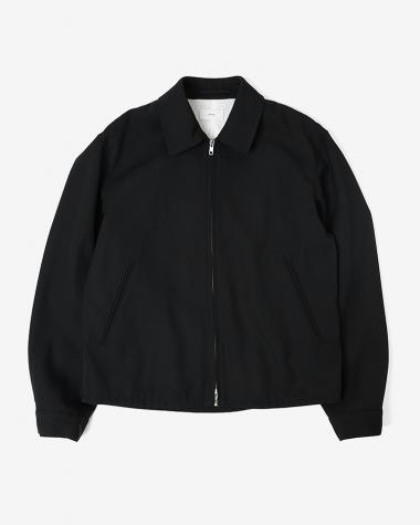  / BACK SATIN HARRINGTON JACKET / BLACK