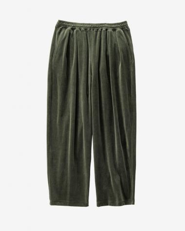  / Compact Velour Easy Pants / GREEN