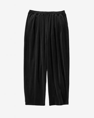  / Compact Velour Easy Pants / BLACK