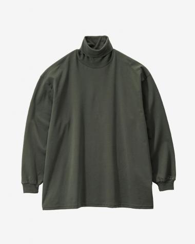  / Brushed Mockrody High Neck L/S Tee / GREEN