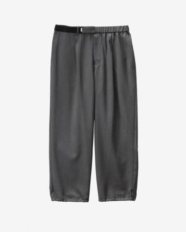  / Melange Herringbone Stripe Chef Track Pants / GRAY