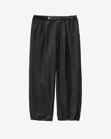  / Melange Herringbone Stripe Chef Track Pants / BLACK