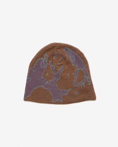  / JACQUARD SOFT BEANIE HAT / BROWN