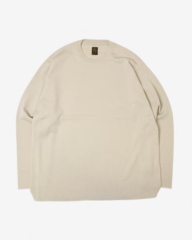  / 32G SMOOTH WOOL CREW NECK / IVORY