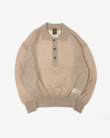  / SHEER MOHAIR POLO / TAUPE