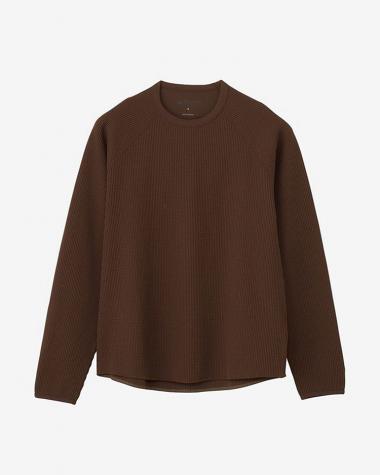  / waffle light long sleeve tee shirt / Chicory Brown