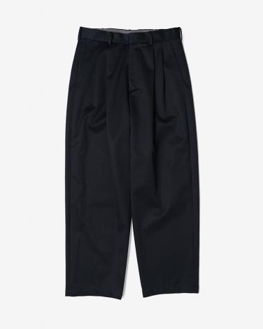  / WESTPOINT CHINO TWO-TUCK WIDE SLACKS / D.NAVY