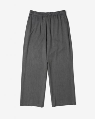  / WOOL BLEND WIDE EASY PANTS / C.GRAY