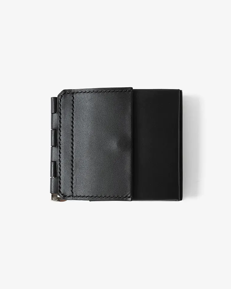 ED ROBERT JUDSON / HINGE - MONEY CLIP WALLET / BLACK (MICRO GRAIN)