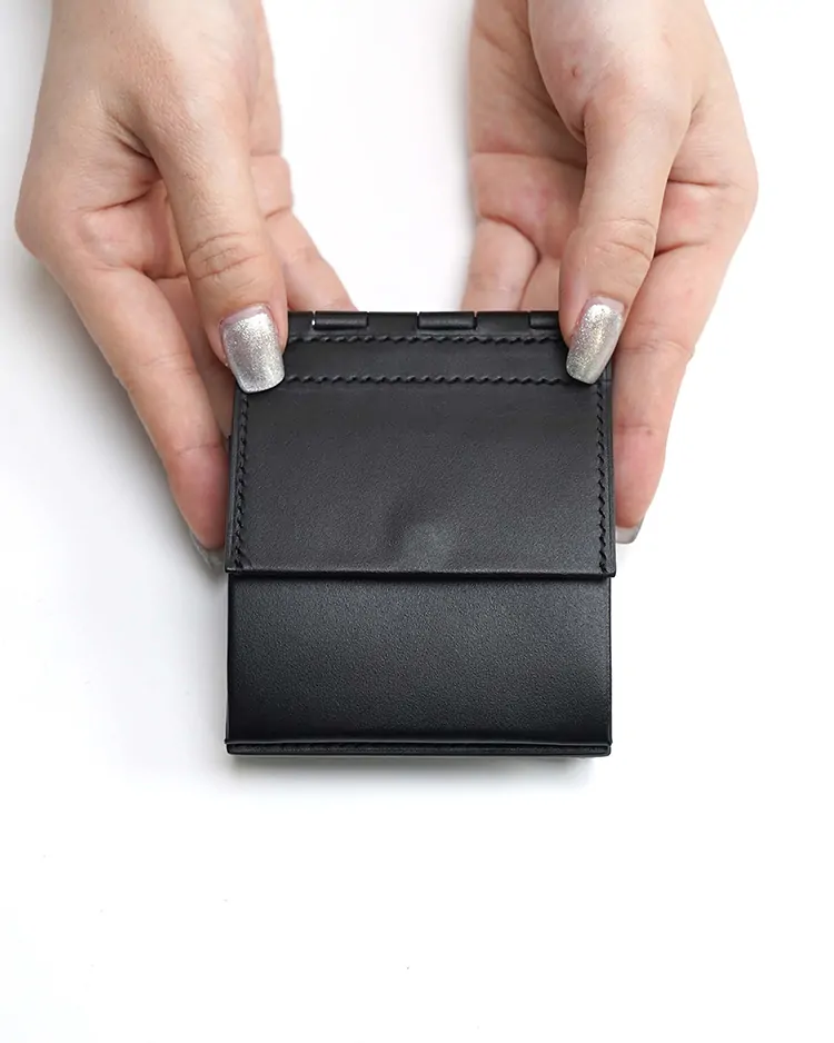 ED ROBERT JUDSON / HINGE - MONEY CLIP WALLET / BLACK (MICRO GRAIN)