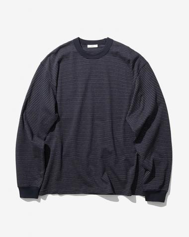  / SUVIN DOUBLE JERSEY CREWNECK PULLOVER / NAVY