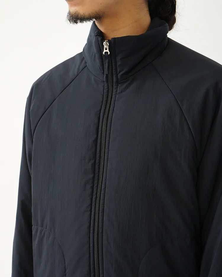 MAT AIRLY NYLON WOOL PADDED STAND JACKET / NAVY | ATON (MEN