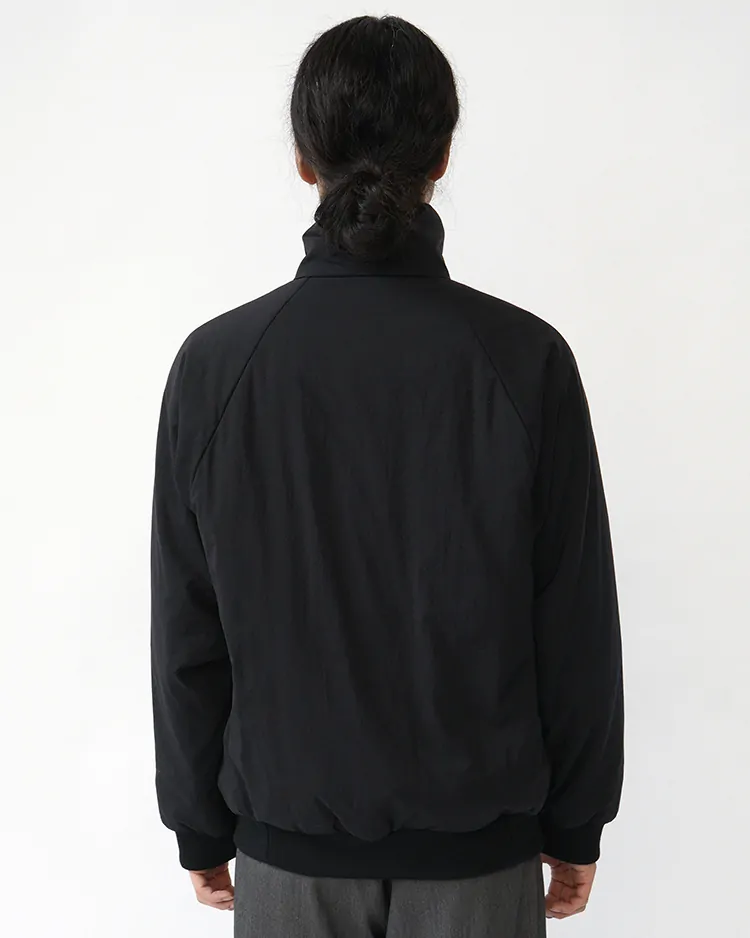 MAT AIRLY NYLON WOOL PADDED STAND JACKET / BLACK | ATON (MEN MAT AIRLY NYLON WOOL PADDED STAND JACKET / BLACK | ATON (MEN