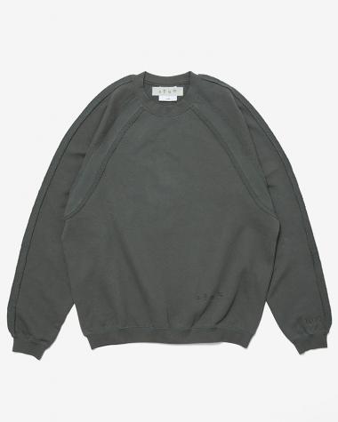  / BIKE ATHLETIC HEAVY COTTON CREW / DARK GRAY