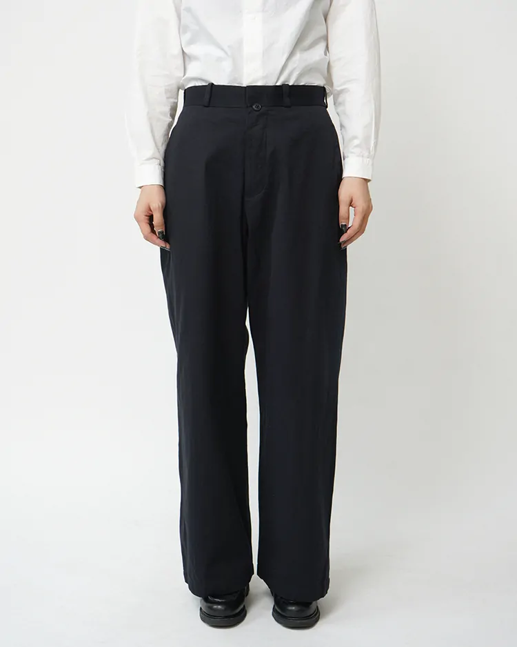 YAECA (WOMEN) / Wide Trousers - CHINO / NAVY