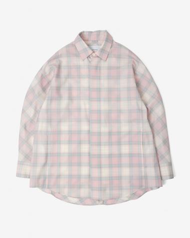  / Wool Shirt Check / PINK