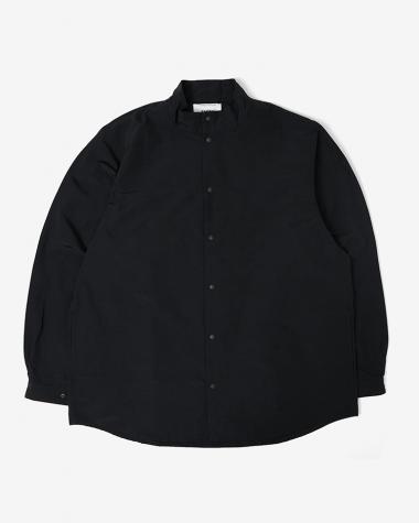 YAECA (MEN) / STAND-UP COLLAR - COMFORT SHIRT / BLACK