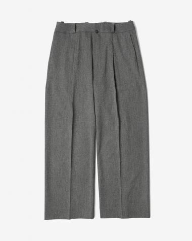  / TUCK WIDE TROUSERS - 2WAY PANTS / GRAY