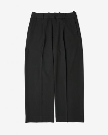  / TUCK WIDE TROUSERS - 2WAY PANTS / D.CHARCOAL