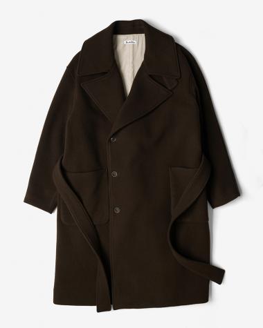  / WOOL MOSSER DOUBLE COAT / D.BROWN