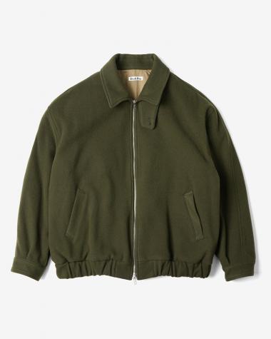  / WOOL MOSSER ZIP BLOUSON / D.OLIVE