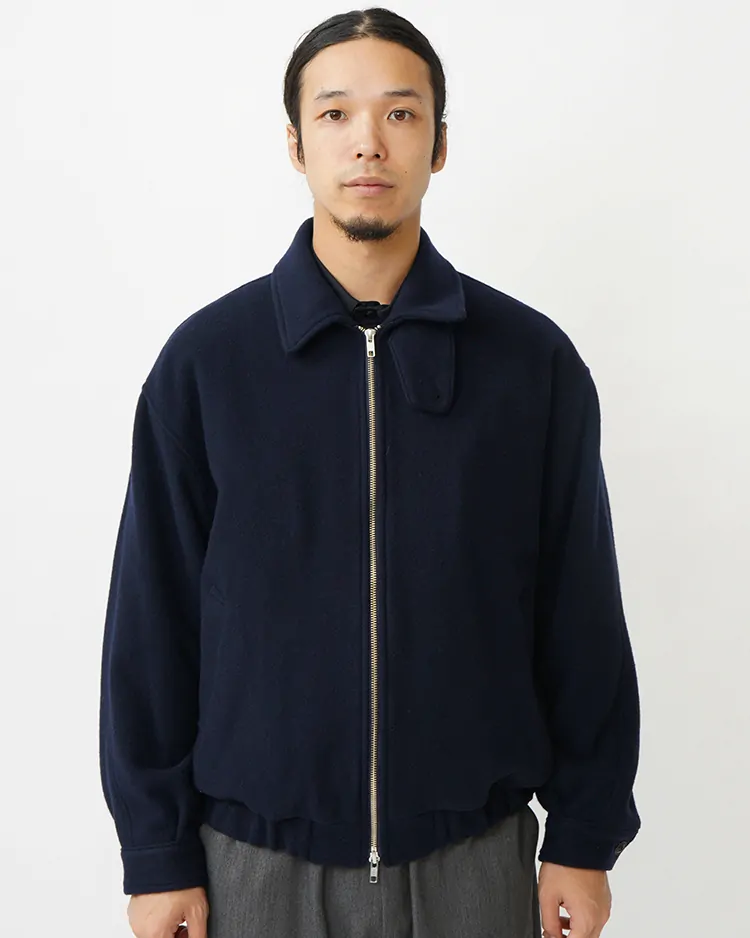 Dice&Dice / WOOL MOSSER ZIP BLOUSON / D.NAVY