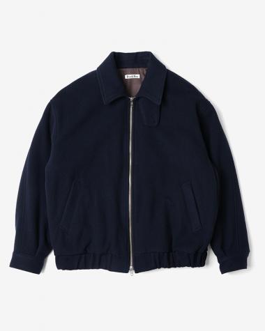  / WOOL MOSSER ZIP BLOUSON / D.NAVY