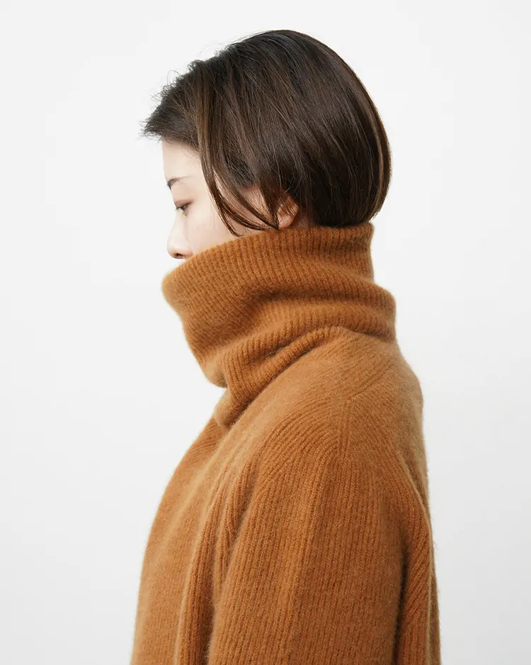 ニット/セーター BATONER CASHMERE FOX TURTLE TUNIC BATONER (バトナー) CASHMERE FOX UNIQUE TURTLE NECK / カシミア