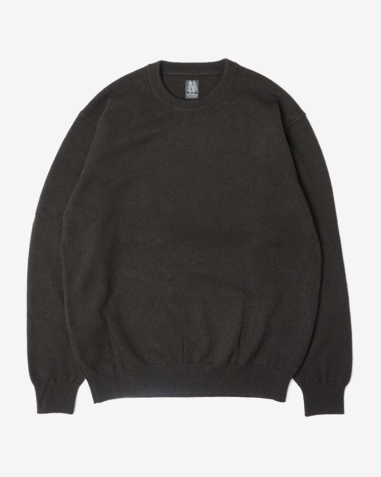 BATONER (MEN) / INNOCENT CASHMERE CREW NECK / DARK BROWN