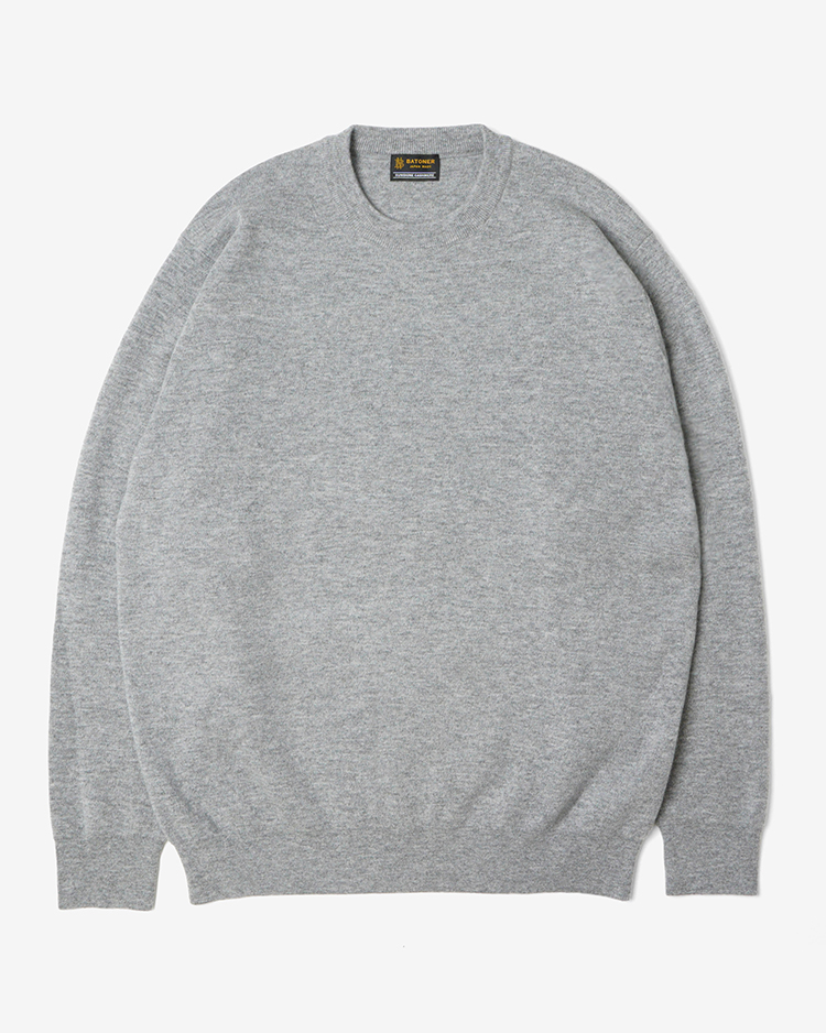 BATONER (MEN) / SUNSHINE CASHMERE CREW NECK / GRAY