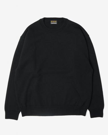 BATONER (MEN) / SUNSHINE CASHMERE TWIST TENJIKU CREW NECK / BLACK