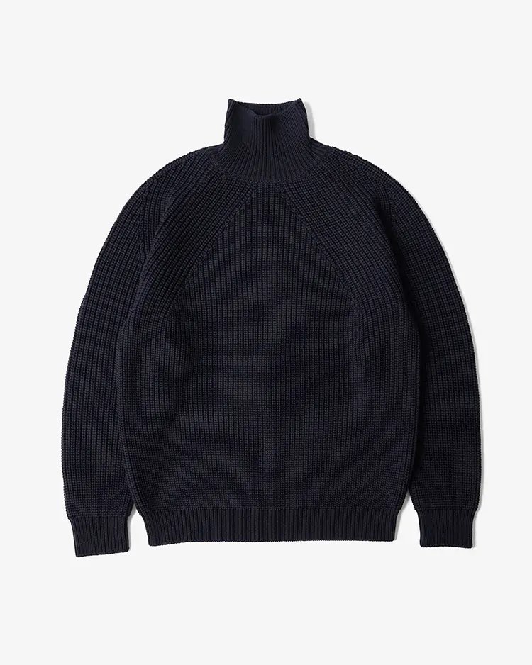 BATONER (MEN) / SIGNATURE TURTLE NECK / NAVY