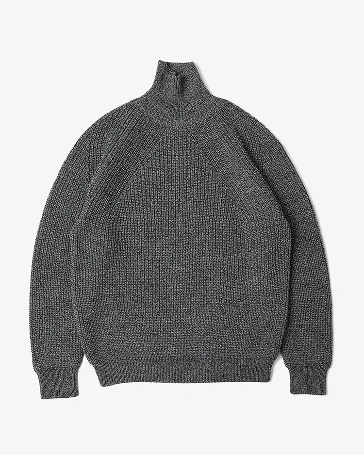 BATONER (MEN) / SIGNATURE TURTLE NECK / IVORY × BLACK